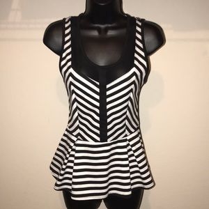 Black and white blouse